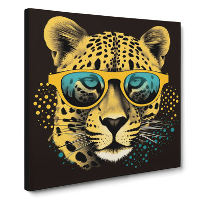 Cheetah Retro No.2 - Wrapped Canvas