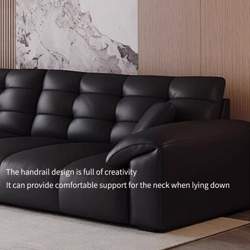 Italian minimalist black sofa