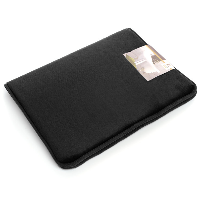 Tapis de bain antidérapant pour baignoire et douche, Noir, H 1 po x l 17 po x p 24 po