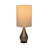 Metal Teardrop Table Lamp, Silver, Modern Table Lamp for Room and Office, Brushed Nickel Finish