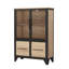 Élégant rangement Oliva avec 4 portes en fer, une tablette réglable et un cadre en métal robuste pour une utilisation polyvalente à la maison-128514892