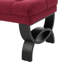 Rouge sophistiqué avec un revêtement luxueux et des détails de coutures en diamant, superbe banc, siège confortable capitonné