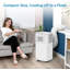 Climatiseurs portatifs 8 000 BTU, télécommande AC avec minuterie 24H, unité de refroidissement à faible bruit et écoénergétique pour la chambre à coucher, le bureau, les petits espaces Ft, blanc