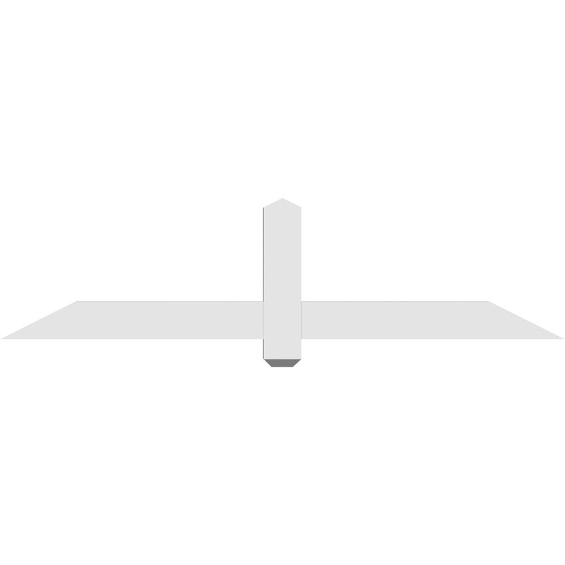 Support à pignon en uréthane Eugene, L 60 po x H 15 po, P 2 po x F 4 po
