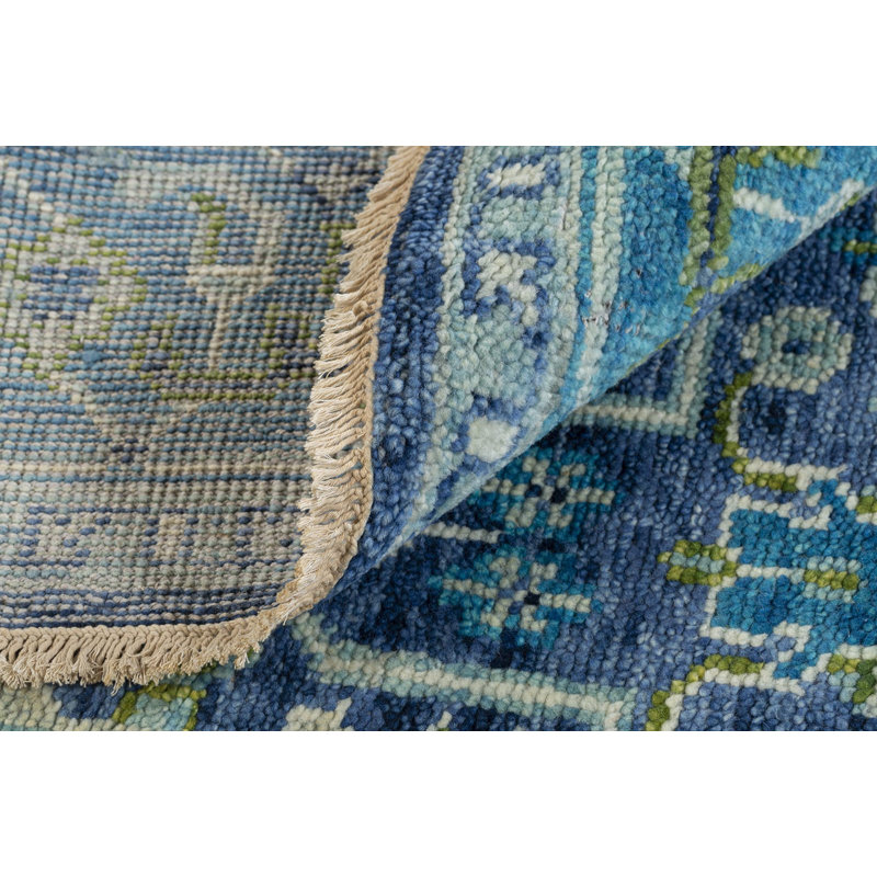 Rock My Classics Wool Oriental Area Rug in Blue, Rectangle 10' x 14'