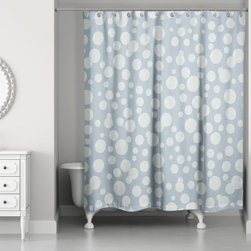 Rideau de douche simple, Bleu