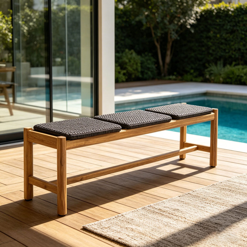 Patio Bench, brown
