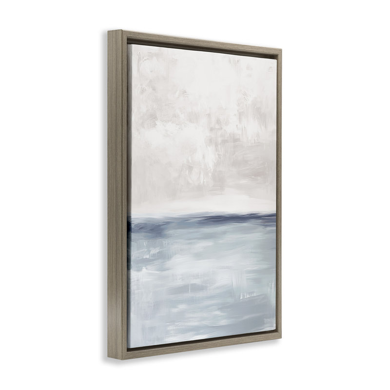 Cadre flottant Winter Zuma Landscape, design par Amanda Tsoukanelis, H 25 po x l 17 po, Cadre flottant orme Montalcino
