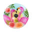 Bain solaire d'oiseaux flamant rose