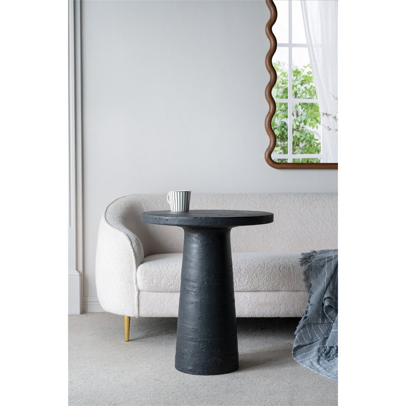 Table d'appoint ronde 22 pi x 22 po x 25,5 po avec base piédestal