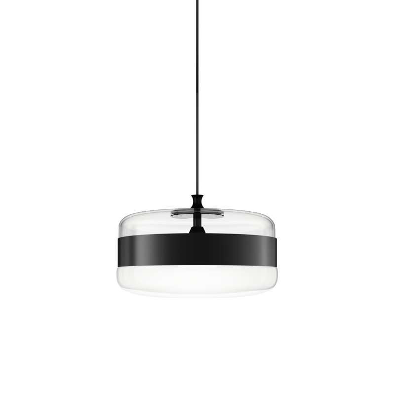 Futura 1 - Light Pendant, 89" H x 16" W x 16" D, Matte Black, White/Black