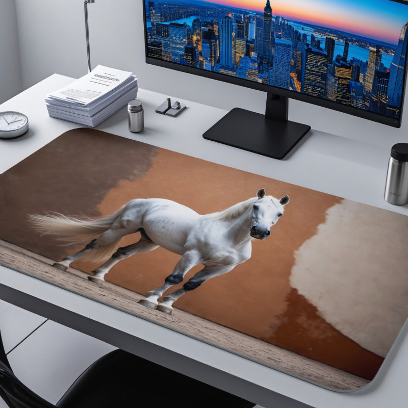 Andalusian Horse Portrait Desk Mat, 31.5x15.5