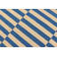 Tapis géométrique bleu / beige en laine noué à la main à motif géométrique 4 pi 1 po x 6 pi 1 po Cogdill