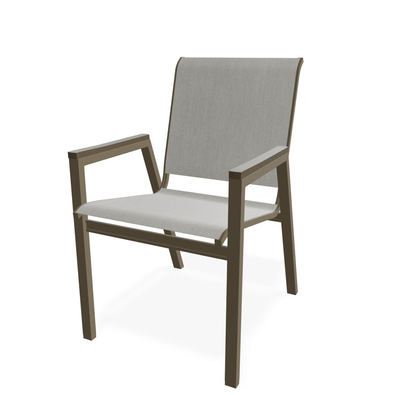 Bazza Outdoor Dining Chair, Augustine Oyster, Beachwood