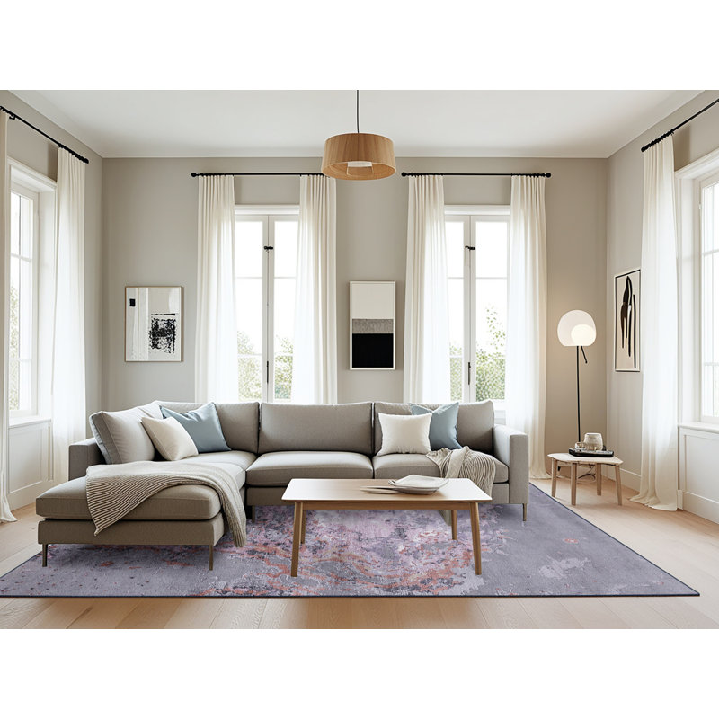 Tapis abstrait gris, Rectangle 8 pi x 10 pi