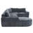 Coriddi Modern Chenille Upholstered Boneless Modular U-Shaped Sectional Sofa with Deep Seating and Oversized Cloud Comfort-125470038