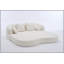 Canapé-lit 2 en 1 pliable, canapé-lit convertible pliable sans os de 70 pouces, 4 coussins pour le salon, blanc laiteux-129158329