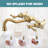 Brass 3 Hole Wall Mounted 8 In. Widespread Double Handle Bathroom Faucet With Brass Value-104550474