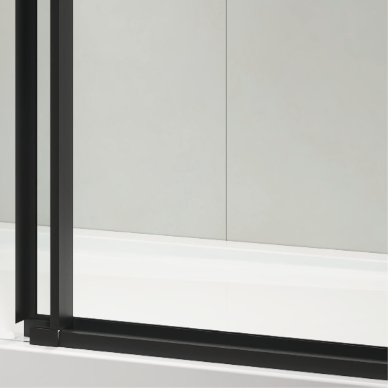 60" W X 76" H Sliding Frameless Shower Door With Clear Glass
