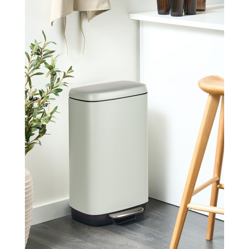 Pedal Waste Bin 30 L ECOCOLLECT Metal, Light Green