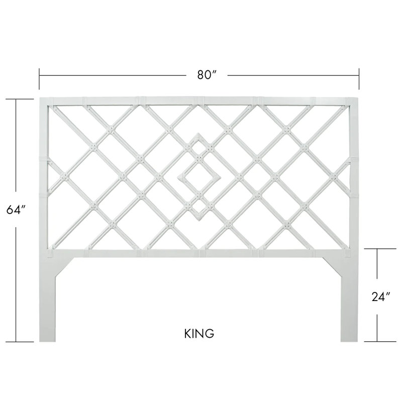 Darien Open-Frame Headboard, King, Black