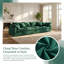 Canapé Cloud 4 places - Canapé modulaire en chenille moderne avec coussins double couche, tissu vert respirant, parfait pour le salon ou la chambre à coucher-129023701