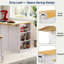 Chariot de cuisine avec plateau en bois manufacturé Braidon-2052772179