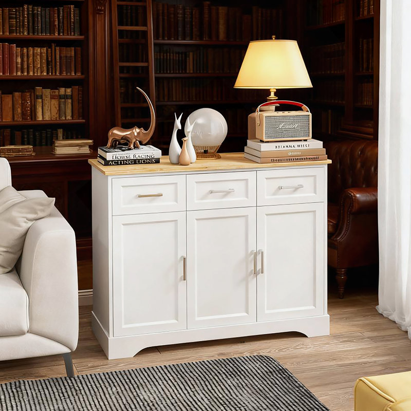 Classeur rustique à 2 tiroirs Rustic Farmhouse avec portes de grange et accents métalliques pour un rangement de bureau élégant