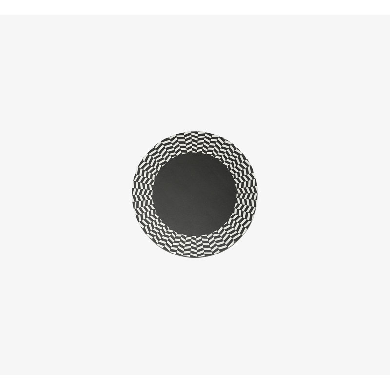 B&W Chevron Dinner Plate