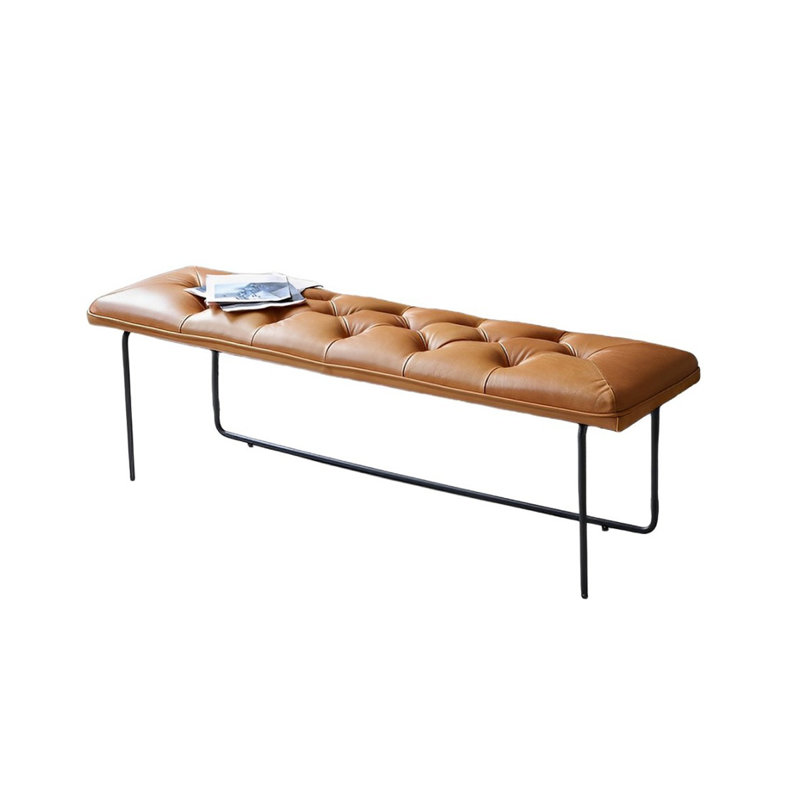 Banc rembourré en cuir Minimalist