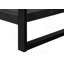 Table d'appoint, côté, bout, table de chevet, lampe, stratifié noir, métal noir, industriel