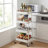 4-Tier Under Desk Mobile Utility Cart with Metal Storage Organizer-122723427