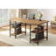 Bureau rustique en bois de peuplier, 4 tablettes ouvertes, style rétro industriel, conception de tablettes à structure en métal, finition