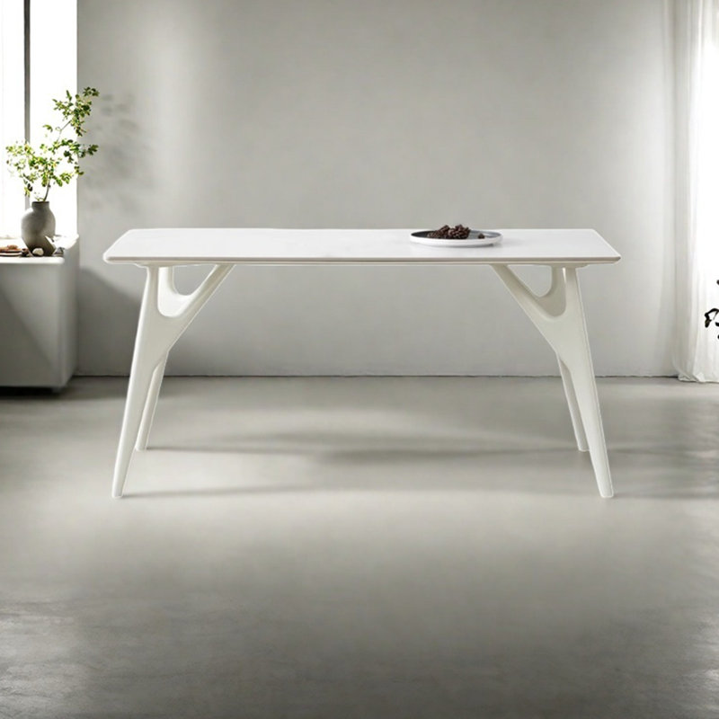 Table de salle à manger Pure White Rock, H 29,52 po x L 55,11 po x l 31,49 po