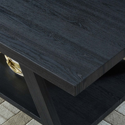 Athens Contemporary Replicated Wood Shelf Coffee Set Table, Perfect for Modern Living and Stylish Storage Solutions.
