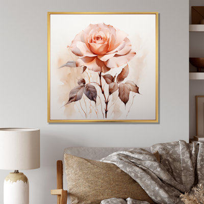 " Peach Beige Minimalism Peach Flower "