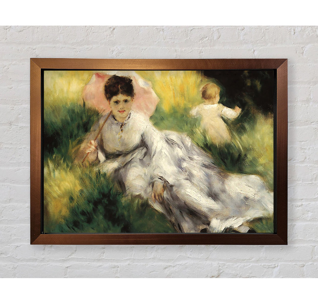 Frau mit Sonnenschirm von Pierre-Auguste Renoir - Einzelne Bilderrahmen Kunstdrucke