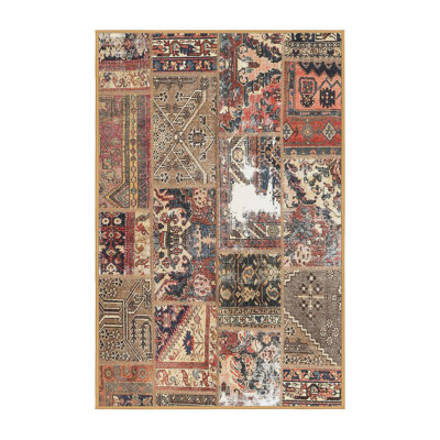 Tapis brun/beige/ivoire contemporaine