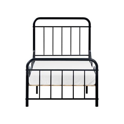 Extendable Kids Bed Metal ANAIS 90 x 200 cm (EU Single) Black