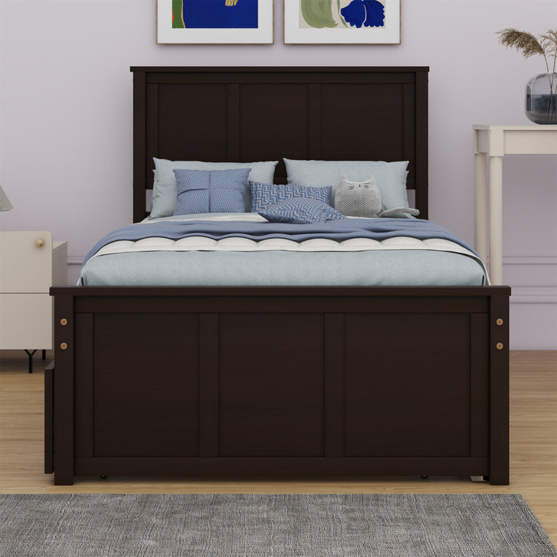 Platform Bed With Trundle, Espresso