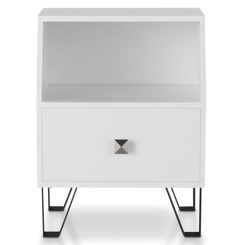 Merriwood End Table with Storage, White