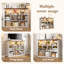 Armoire de rangement à 10 cubes avec prises intégrées et lumières DEL - meuble télé, organisateur, H 39,4 po x l 47,2 po x P 11,8 po-1939105825-1938799354