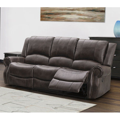 Digiovanni 87'' Faux Leather Reclining Sofa