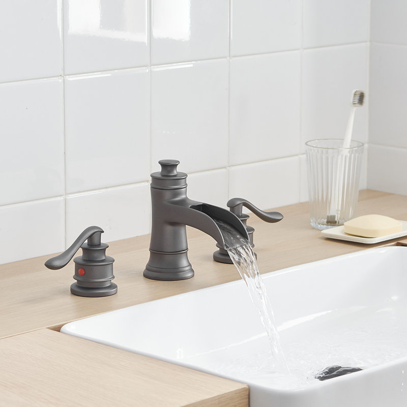 Widespread 2-handle Bathroom Faucet with Drain Assembly