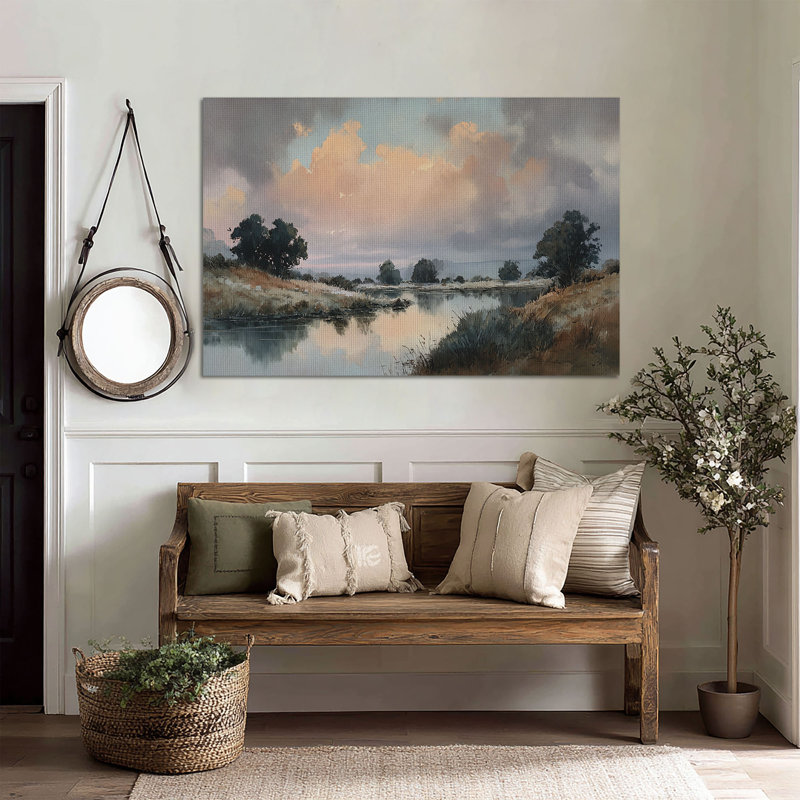 Art mural sur toile Moody Country Landscape, L 60 po x H 40 po