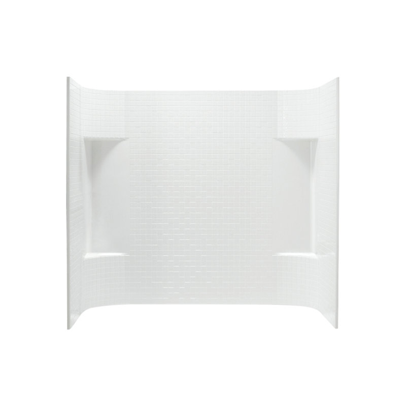 60" W x 74.25" H Frameless Rectangle Sliding Tub & Shower Kit with Towel Bar and Base Included, Nickel