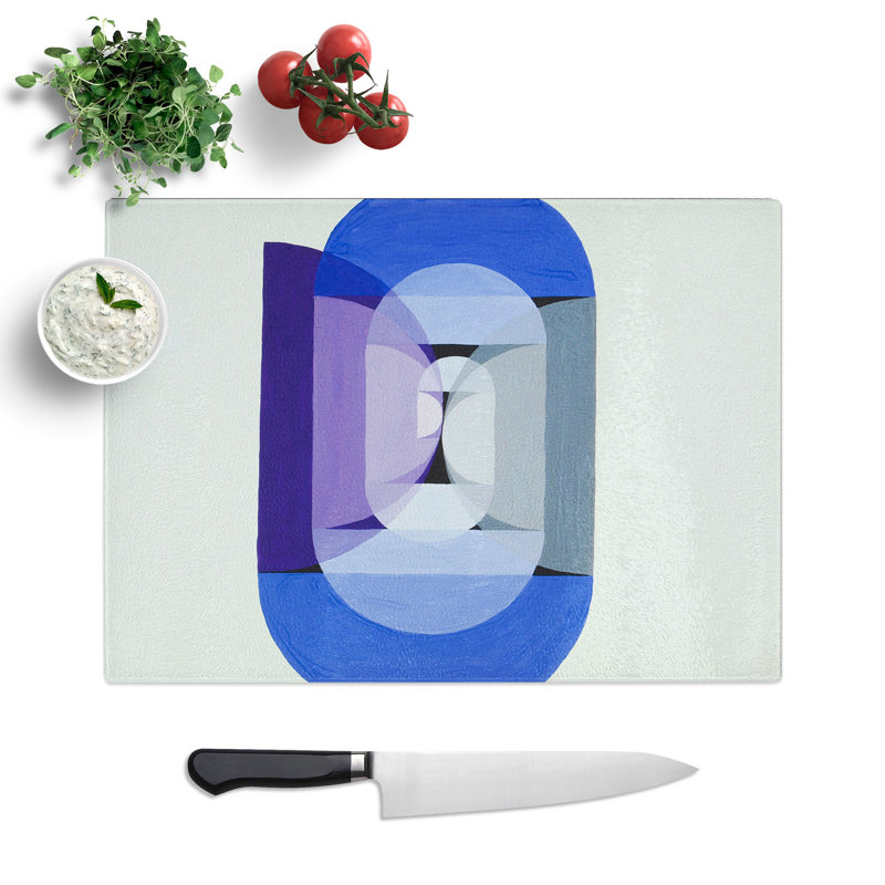 Blue Gray Violet Wheel by Joseph Schillinger Chopping Board, 0.4cm H x 29cm W x 39cm L