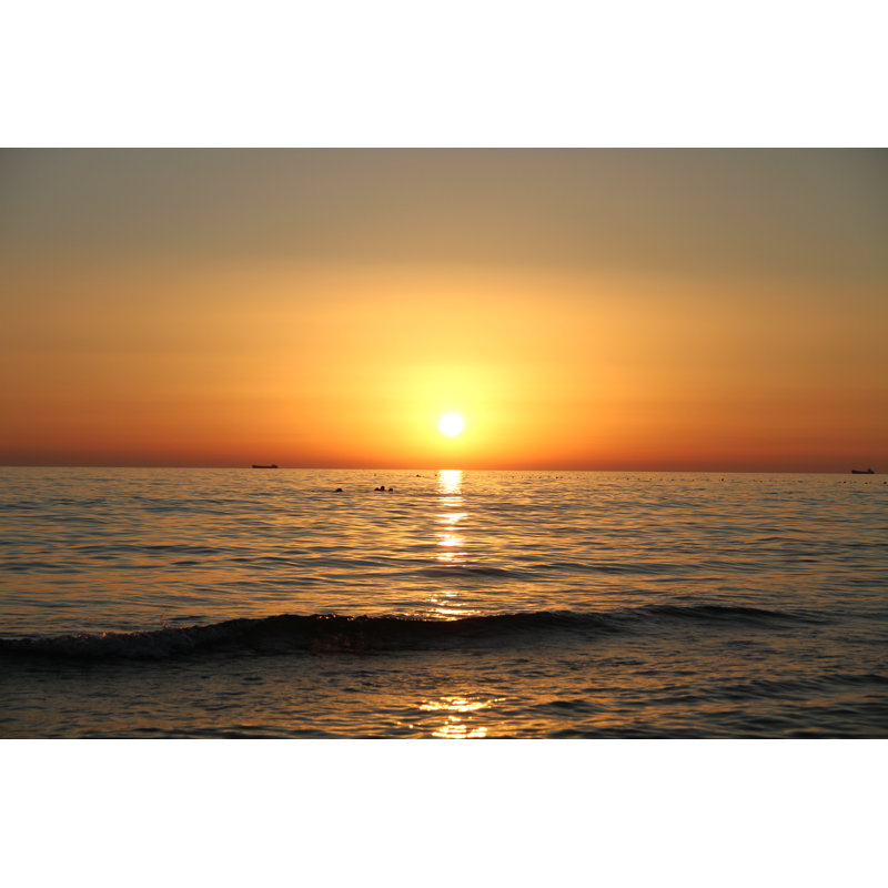 Sunset And Sea by Mirzavis - Wrapped Canvas Print, 20cm H x 30cm W