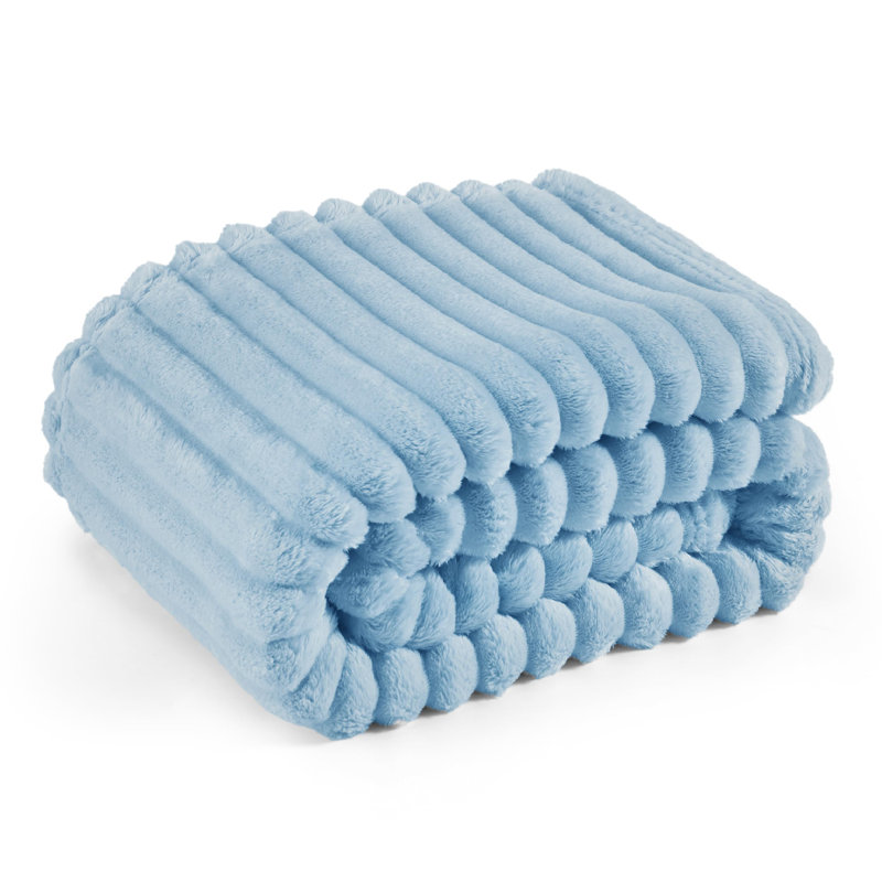 Bedsure Twin/Twin XL Flannel Fleece Blanket for Girls, 300 GSM Soft and Cozy Blanket for Dorm & Home Decor, Light Blue, All-Season Gift