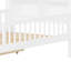 Lit simple blanc avec rangement pour tête de lit et garde-corps-642863632